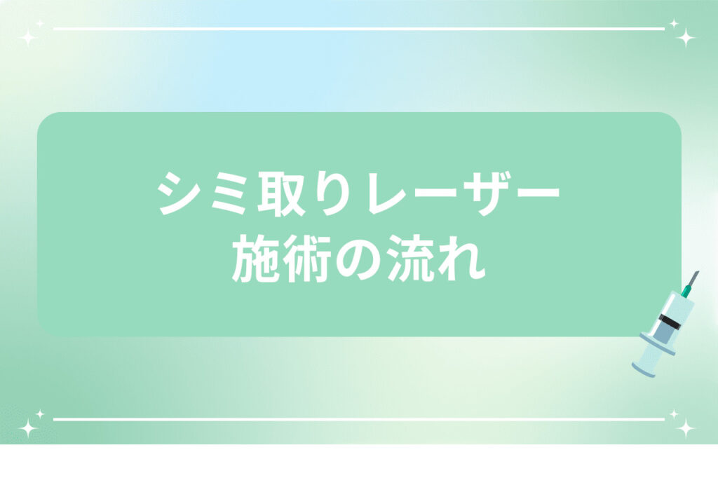 シミ取りレーザー施術の流れ