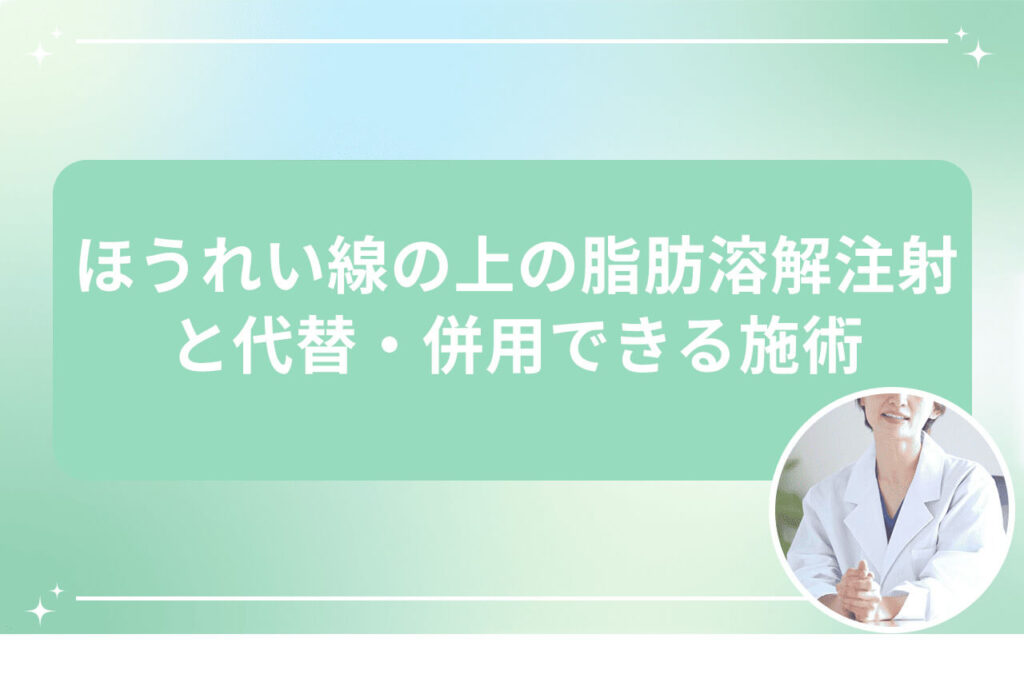 脂肪溶解注射の代替施術を紹介する医師の画像付きバナー