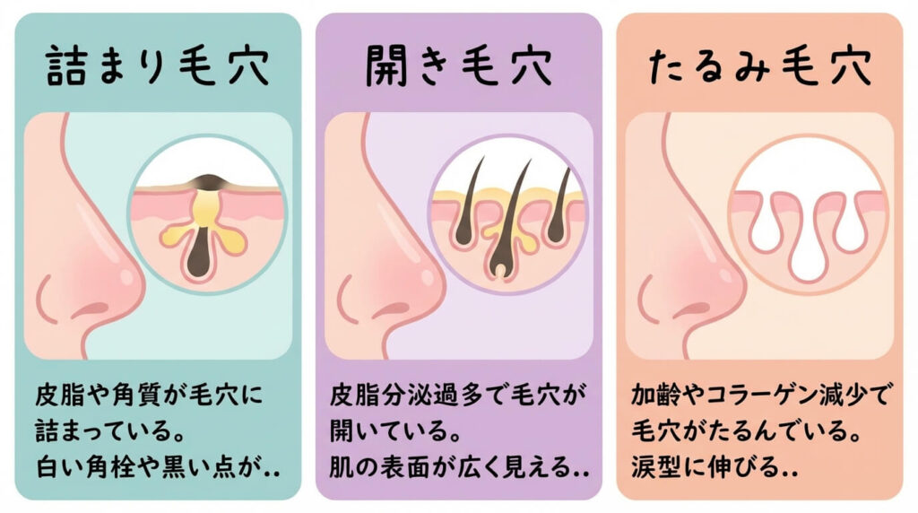 毛穴の種類