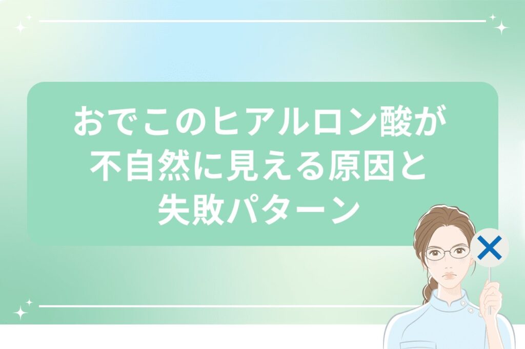 おでこのヒアルロン酸が不自然に見える原因と失敗パターン
