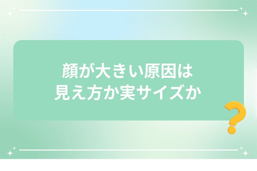 顔が大きい原因は見え方か実サイズか