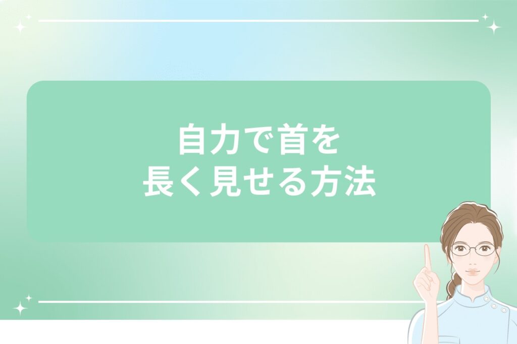 自力で首を長く見せる方法