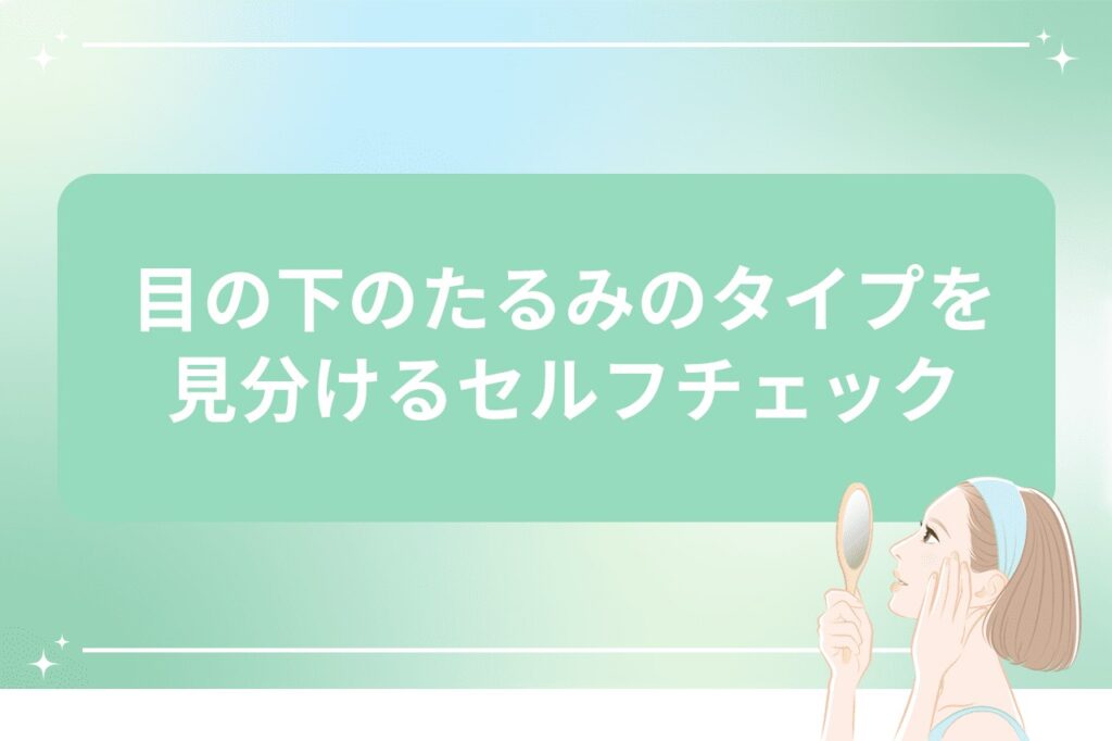 目の下のたるみのタイプを見分けるセルフチェック
